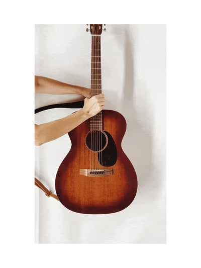 Natural Veg Tan Leather Guitar Strap