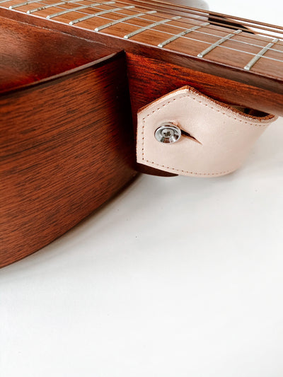 Natural Veg Tan Leather Guitar Strap