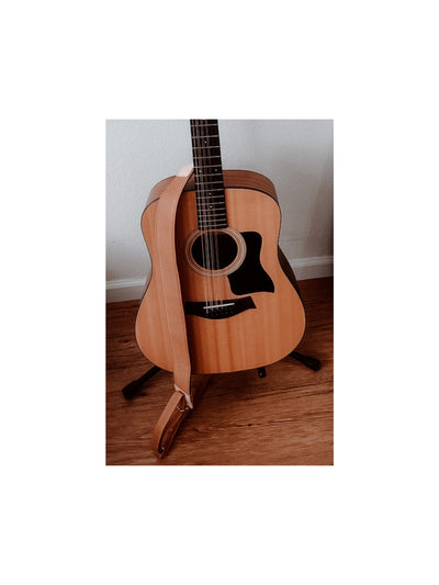 Natural Veg Tan Leather Guitar Strap
