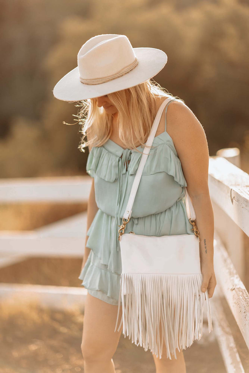 Quenelle Arch White Double Fringe Vida - EXCLUSIVE